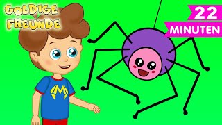 💜🕷️Die Klitzekleine Spinne🕷️💜  Kinderlied Sammlung  Kinderlieder Zum Mitsingen [upl. by Belsky]