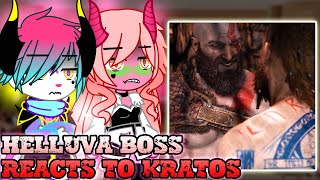 Helluva Boss reacts to Kratos Part 2 GOW  Gacha Reacts [upl. by Fassold23]