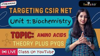 Target CSIR NET  Unit 1  Biochemistry  Amino Acids in One Shot [upl. by Ahslek]