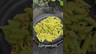 Super green pasta veganpasta spinach kale recipe [upl. by Dahsar]