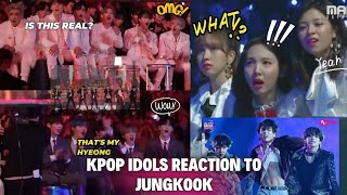 Kpop Idols Reaction To Jungkook Caught On The Big Screen [upl. by Lenz]