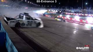 Marco Andretti and Chis Hacker HARD CRASH  2023 NASCAR Truck Series Championship at Phoenix [upl. by Fraase]