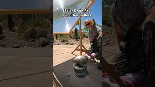 Giant lens cuts into rock with solar power experiment energy sun [upl. by Acsot]