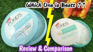 Ponds Super Light Gel Vs Ponds Light Moisturizer Review Demo amp Comparison [upl. by Dorsey]