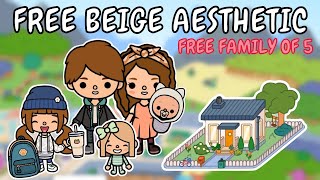 ✨ Free ✨ Beige Aesthetic Inspired🪴🍼 Toca Boca Free House Ideas 😍 TOCA GIRLZ [upl. by Isahella]