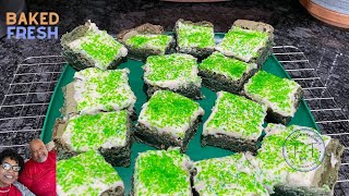 GREEN VELVET BROWNIESamazing diy homemade homemadecooking baking easy [upl. by Alletsirhc]