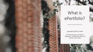 What is ePortfolio [upl. by Enirehtakyram]