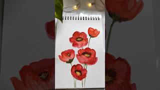 quick watercolor flowerflower painting watercolor artshorts watercolourpainting [upl. by Vada]