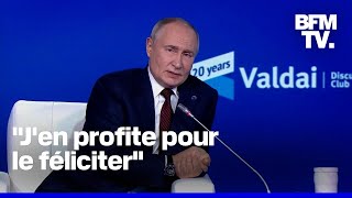 Vladimir Poutine dit prêt à quotreprendre contactquot avec Donald Trump [upl. by Dnaleel]