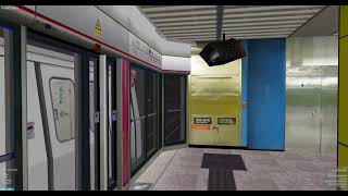 OpenBVE MTR Tsuen Wan Line MTrain A124A127 Departing In Admiralty [upl. by Almund]