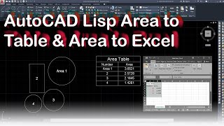 AutoCADs Lisp Area Label Area to Table and Area to File Automatic Field Update [upl. by Wallis]