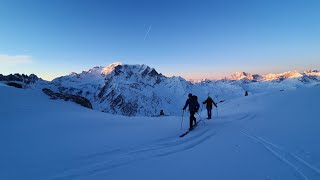 Ski de rando  Petit Vélan 3203 m  couloir Ouest [upl. by Eiramana]