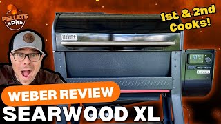 ALL NEW Weber Searwood XL 600  REVIEW and 1st2nd Cooks [upl. by Fancy]