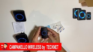 Campanello Citofono Senza Fili by TeckNet  UNBOXING amp PRIME IMPRESSIONI [upl. by Nnairek]