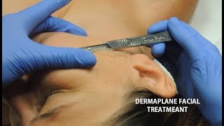 Dermaplane facial from start to finish [upl. by Ellah374]