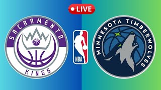 🔴LIVE  Sacramento Kings vs Minnesota Timberwolves NBA Basketball Live Scoreboard [upl. by Eikcuhc308]