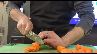 chopping cole slaw with Kanehide TK 240 Japanese chef knife gyuto [upl. by Betsy]