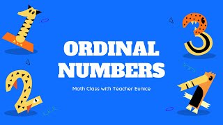 Math Grade 12 ORDINAL NUMBERS Instructional Material  Tutorial  Practice Activities [upl. by Eidson]