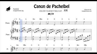 Pachelbel Canon in D Sheet Music for Flute And Piano Duet [upl. by Yelsel]