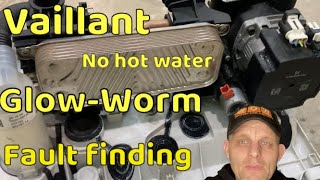 No hot water heating Fault finding Vaillant glow worm ecofit pure amp energy F75F28F29F61F62 [upl. by Monro]