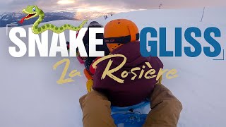 Snakegliss in La Rosière 4K  Winter Activities [upl. by Ecnarwal497]