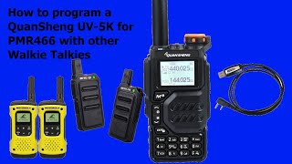 Programming A QuanSheng UV5K on PMR446 And Communicate With Other Walkie Talkies [upl. by Annaiuq]