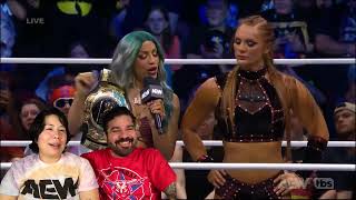 Kamille Brickhouse 2 vs 1 squash match Mercedes Mone promo aew dynamite reactions p4 8724 [upl. by Elsilrac]