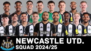 NEWCASTLE UNITED FC Full Squad For Season 202425  Newcastle United  FootWorld [upl. by Mossberg]