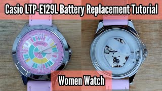 How To Replace The Battery on a Casio Women Watch  Watch Repair Channel [upl. by Lejna]