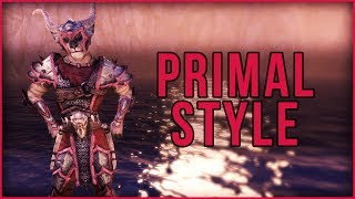 ESO Primal Style  Showcase of the Primal Motif in The Elder Scrolls Online [upl. by Ainirtac25]