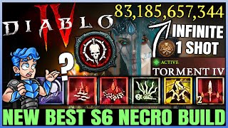 Diablo 4  New Best Meta BILLION DAMAGE Necromancer Build  S6 OP Blood Wave Combo  Full Guide [upl. by Bywoods]