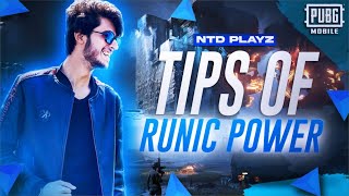 Runic Power Tips By NTD Playz  PUBG MOBILE Pakistan Official [upl. by Lashond356]