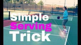 Pickleball Serving Trick [upl. by Gilroy701]