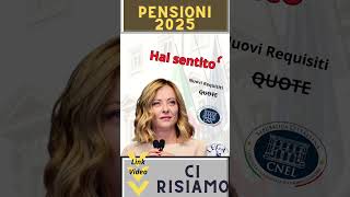 Pensioni 2025 Ci risiamo [upl. by Lleneg]