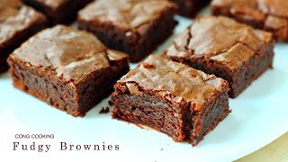 New York Famous Bakerys Secret Recipe  Just Stir to Make Perfect Fudgy Brownies  Cong Cooking [upl. by Orelu979]