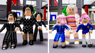 LES ENFANTS DE MERCREDI ADDAMS ET ENID SINCLAIR À LÉCOLE DE BROOKHAVEN Roblox [upl. by Proud919]