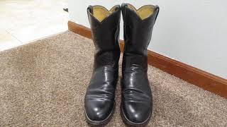 Mens Justin Jackson Classic Roper Cowboy Boots Review 9 Months Later [upl. by Anilad]