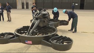 Drones that hold people Hoverbikes come to Detroit Auto Show [upl. by Jillie687]