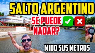 SALTO ARGENTINO 👉 MIDO CUÁNTOS METROS TIENE EL BALNEARIO MUNICIPAL Y SI SE PUEDE NADAR EN EL [upl. by Ythomit]