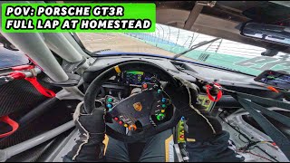 POV Porsche GT3R 9911 FULL OUTLAP at HomesteadMiami Speedway HMSinside [upl. by Danyelle]