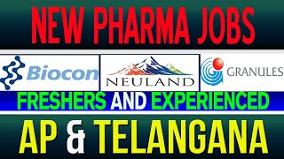 New Pharma Jobs in Telugu 2023  Latest Pharma Jobs in Ap amp Telangana [upl. by Osman]