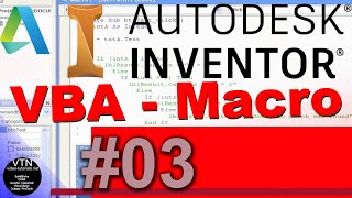 AutoDesk INVENTOR VBA 03  Controls [upl. by Alleinad666]