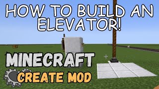 How to build a rope pulley elevator  Create mod Minecraft [upl. by Shannon]