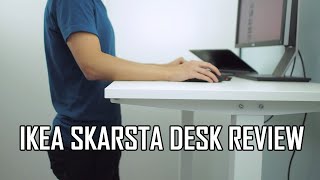 IKEA SKARSTA Sit Stand Desk Review [upl. by Siberson]