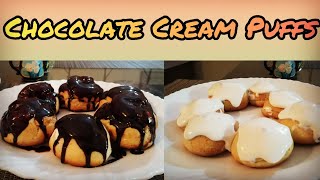 Chocolate Cream Puffs Recipe  Homemade Cream Puffs  Mischas Diaries [upl. by Tyler]