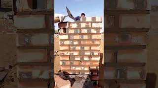 Thick brick masonry process [upl. by Eiluj]