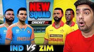 ALL NEW SQUAD INDIA Vs ZIMBABWE T20I Series Cricket 24 [upl. by Valera556]