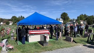 Celebrated World War II veteran Clarence Smoyer laid to rest in Carbon County [upl. by Anirdnajela299]