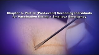 Chapter 6 Part C Screening for Vaccination in a Smallpox Emergency – Special Populations [upl. by Swane847]