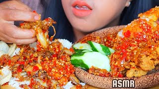 ASMR SAMBAL CUMI AYAM GEPREK MUKBANG INDONESIA ASMR asmrsounds asmrvideo ayamgeprek [upl. by Ettenot71]